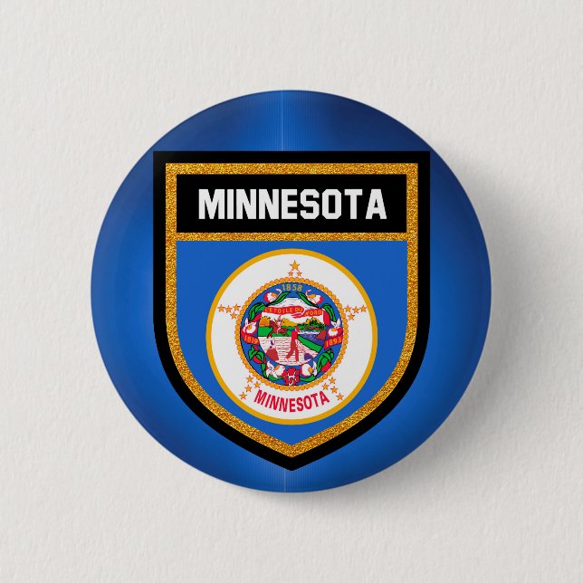 Minnesota Flag 6 Cm Round Badge (Front)