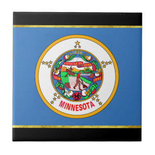 Minnesota flag ceramic tile