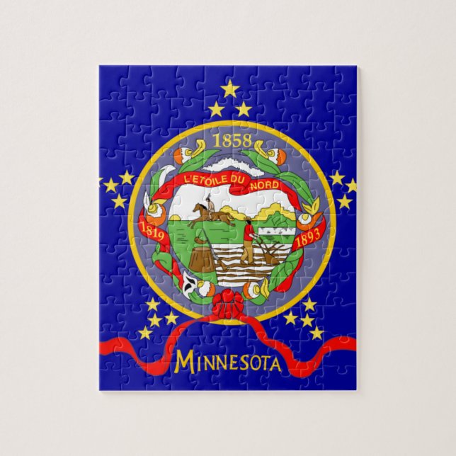 Minnesota Flag Jigsaw Puzzle (Vertical)
