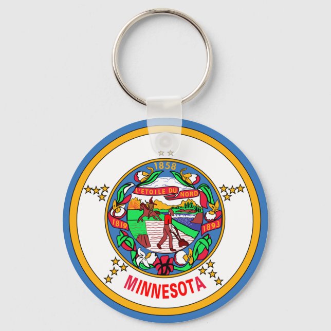 Minnesota flag key ring (Front)