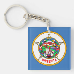 Minnesota flag key ring