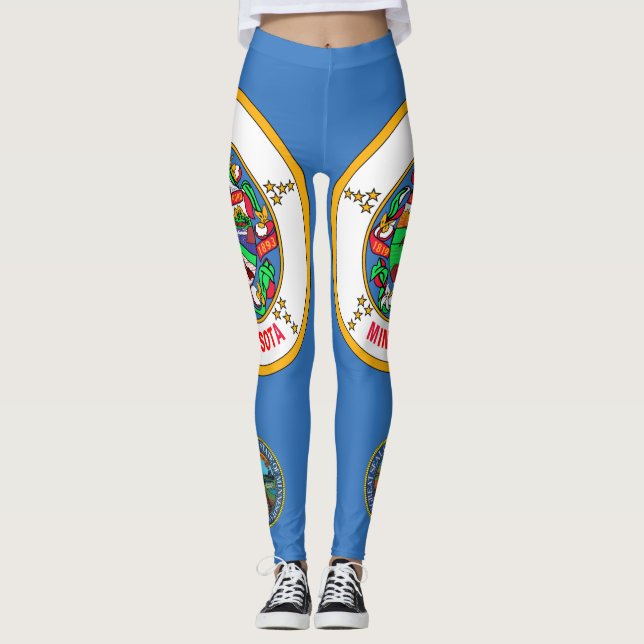 Minnesota flag leggings (Front)