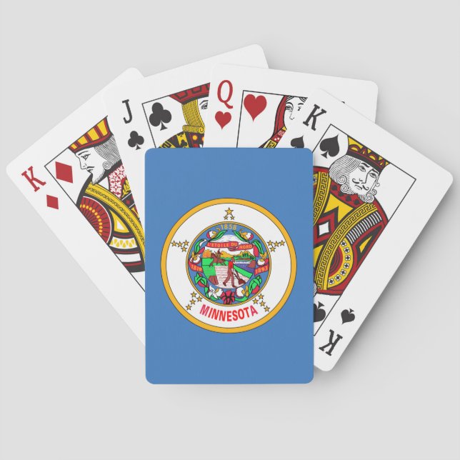 Minnesota flag playing cards (Back)
