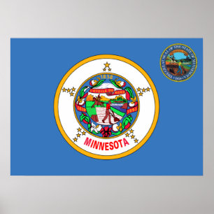 Minnesota flag poster