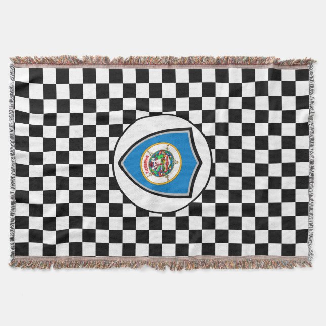 Minnesota flag throw blanket (Front)