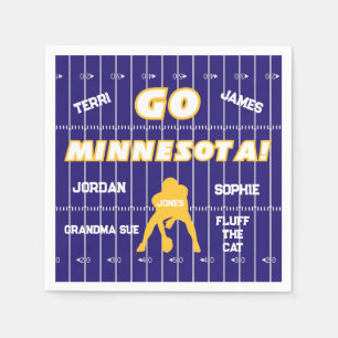 Minnesota Football Family Paper Napkin