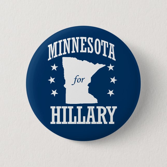 MINNESOTA FOR HILLARY 6 CM ROUND BADGE (Front)