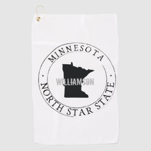 Minnesota Golf Towel State Personalized