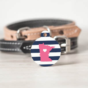 Minnesota Heart Pet Tag