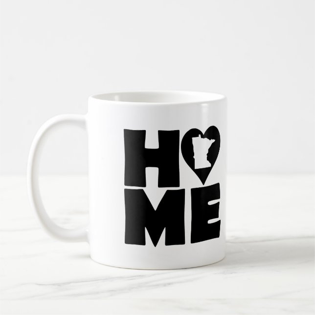 Minnesota Home Heart State Mug or Travel Mug (Left)