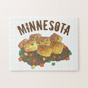 Minnesota Hot Dish Tater Tot Casserole Jigsaw Puzzle