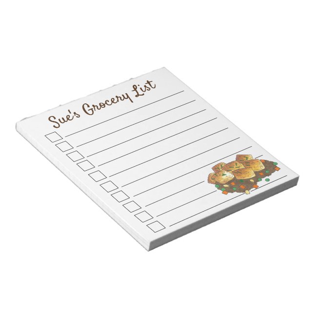Minnesota Hot Dish Tater Tot Casserole Notepad (Angled)