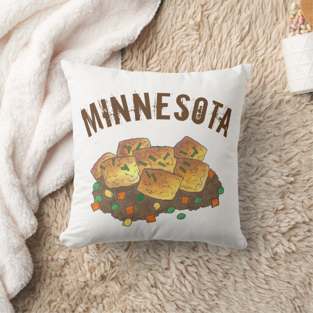 Minnesota Hot Dish Tater Tot Hotdish Casserole Cushion (Blanket)