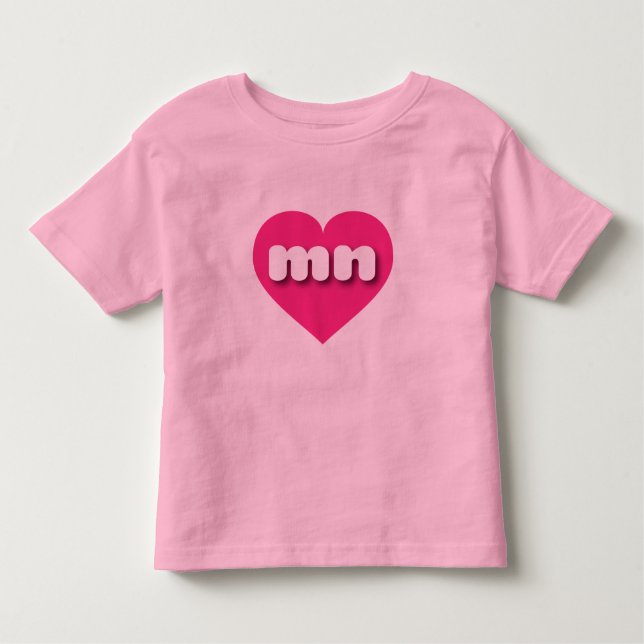 Minnesota hot pink heart - I love mn Toddler T-Shirt (Front)