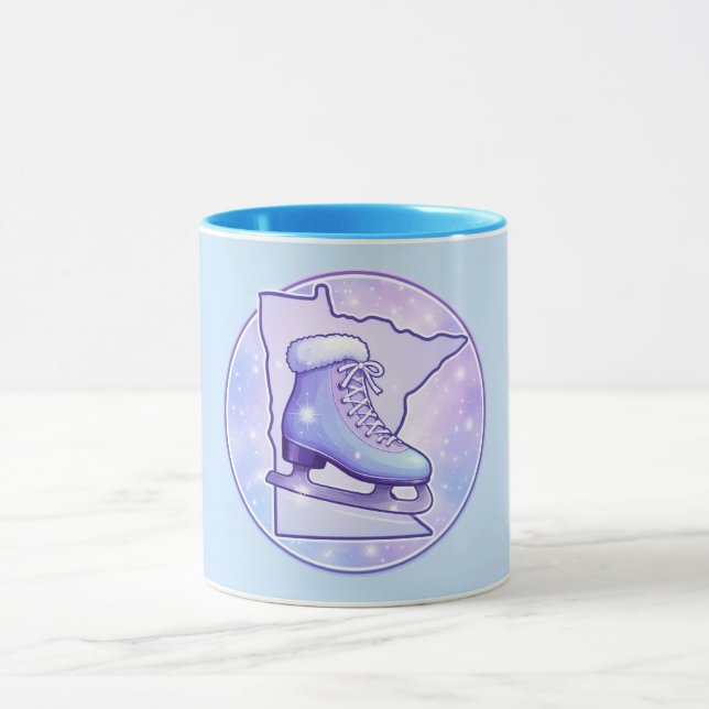 Minnesota Ice Skating Blue & Purple Mug (Center)