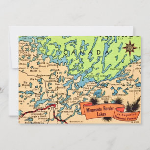 Minnesota Lakes Map Card