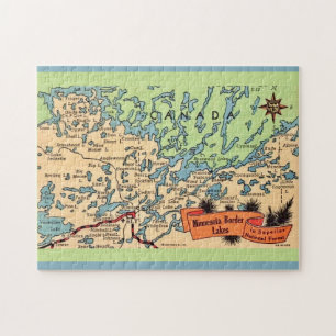 Minnesota Lakes Map Mug Jigsaw Puzzle