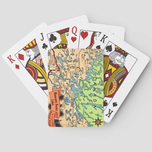 Minnesota Lakes Map Playing Cards (Back)