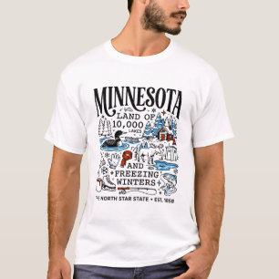 Minnesota Land Of Ten Thousand Freezing Winters T-Shirt