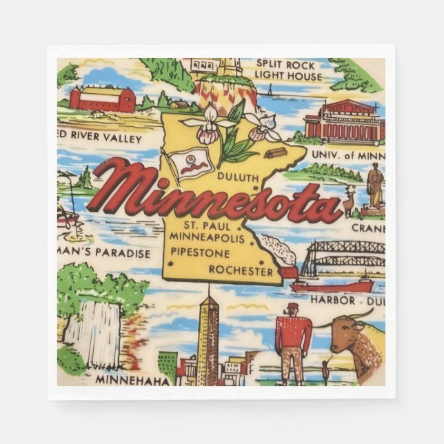 Minnesota Landmarks Party  Napkin (Front)