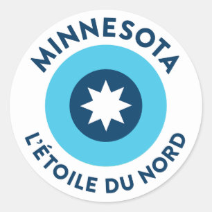Minnesota - L'Étoile Du Nord Classic Round Sticker