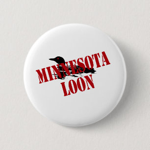 Minnesota Loon 6 Cm Round Badge