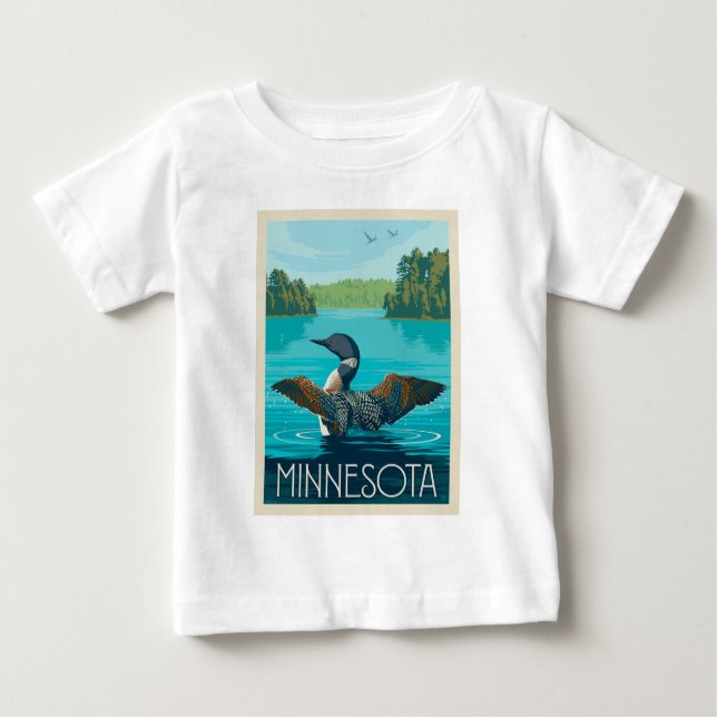Minnesota | Loon Baby T-Shirt (Front)