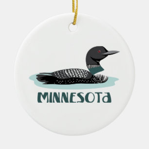 Minnesota Loon Ceramic Ornament