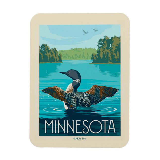 Minnesota | Loon Magnet (Vertical)