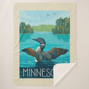 Minnesota   Loon Sherpa Blanket