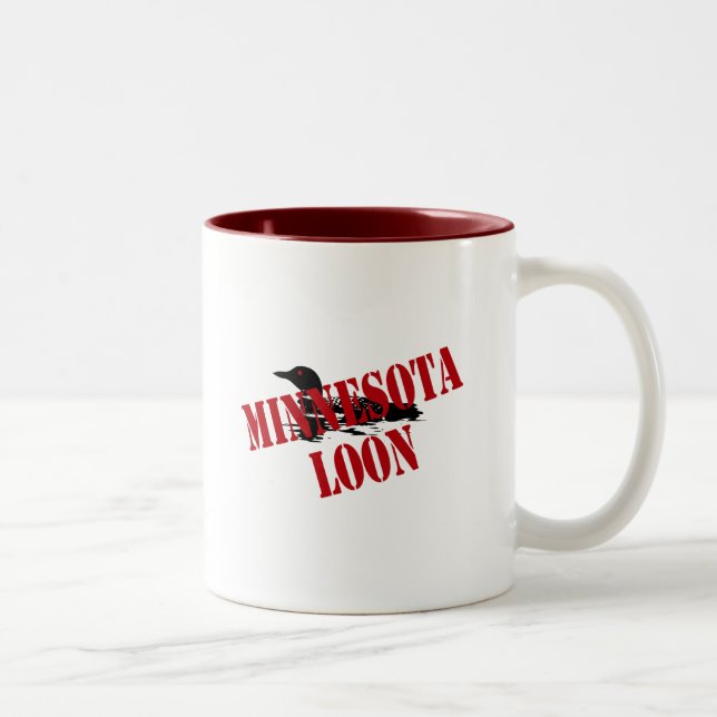Minnesota Loon Two-Tone Coffee Mug (Right)