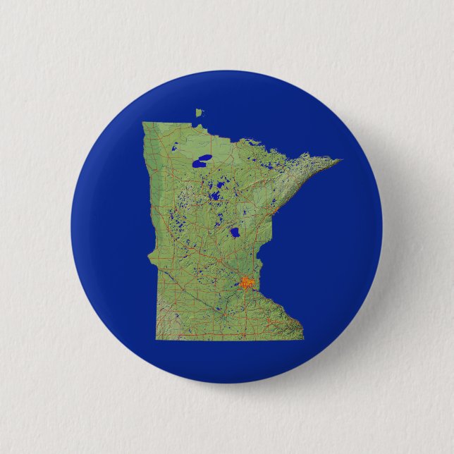 Minnesota Map Button (Front)