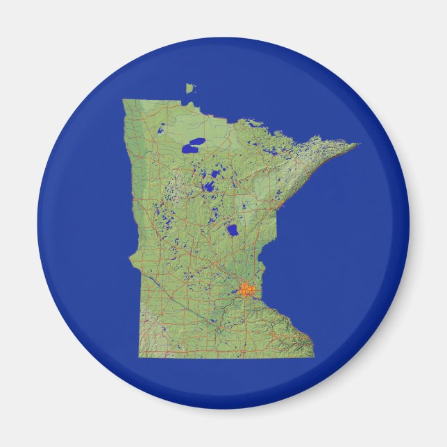 Minnesota Map Magnet (Front)