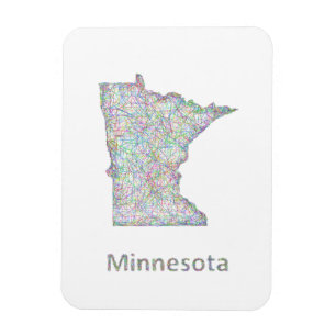 Minnesota map magnet