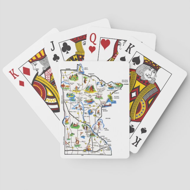 Minnesota Map Playing Cards (Back)