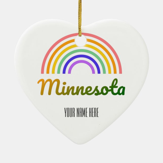 Minnesota - Minnepolis - Personalised Ceramic Ornament (Back)