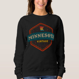 Minnesota MN Graphic Souvenir Love Distressed Stat Sweatshirt