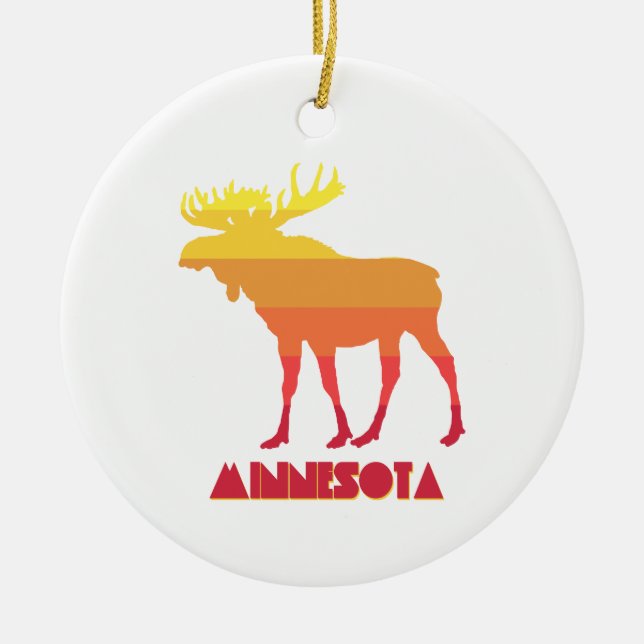Minnesota Moose Ceramic Ornament (Front)
