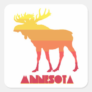 Minnesota Moose Square Sticker