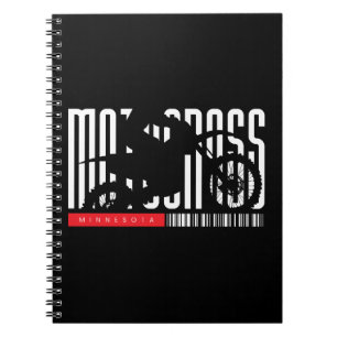 Minnesota Motocross Motorcycle Silhouette Notebook