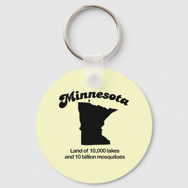 Minnesota Motto - Land of 10,000 lakes Key Ring (Front)