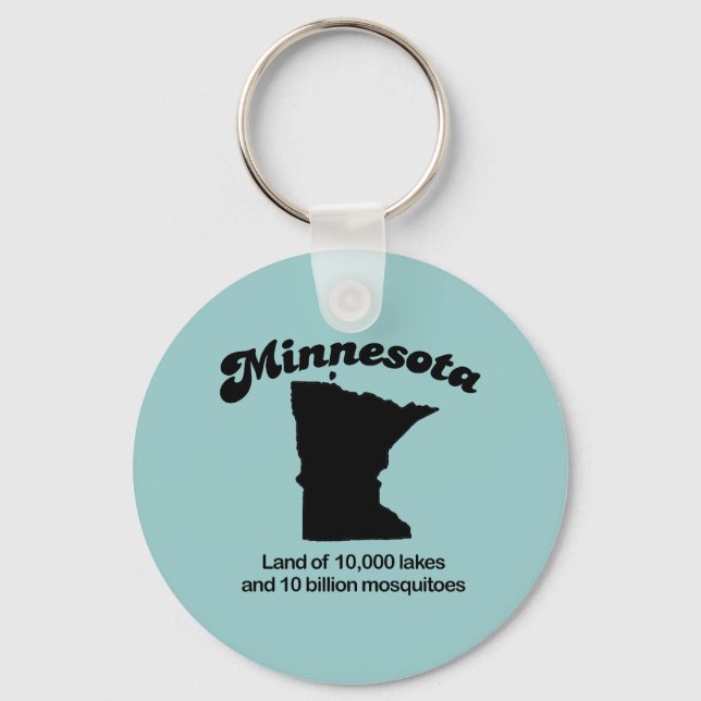 Minnesota Motto - Land of 10,000 lakes Key Ring (Front)