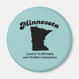 Minnesota Motto - Land of 10,000 lakes Magnet