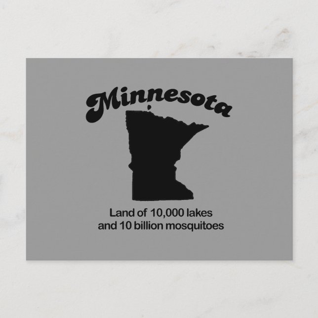 Minnesota Motto - Land of 10,000 lakes Postcard (Front)