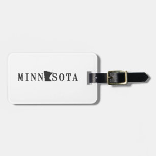 Minnesota Name with State Shaped Letter Luggage Tag