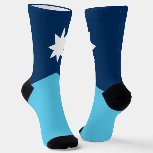 Minnesota new flag socks (Angled)