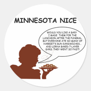 Minnesota Nice Classic Round Sticker