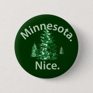 Minnesota Nice.  Period! 6 Cm Round Badge