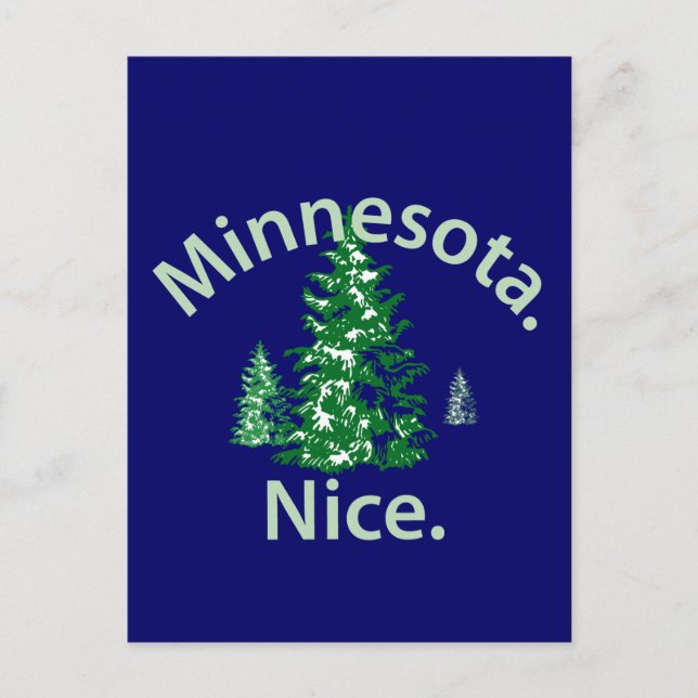 Minnesota Nice.  Period! Postcard (Front)