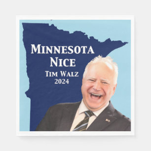 Minnesota Nice Tim Walz Napkin
